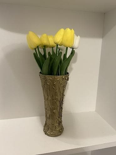 ağ tülpan qiyməti: 6 dənə tulpanla birlikdə əl işi guldan tezedir yeni hazırlanıb -20 axn — 1