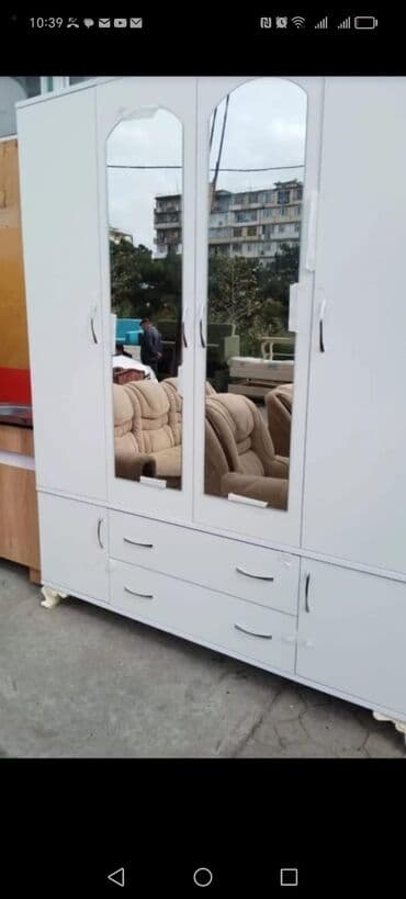 polkalı şkaf: Açılan, 3 qapılı Düz dolab, Şifonyer — 12