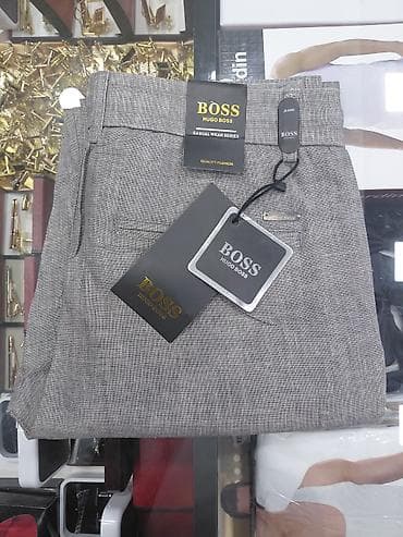 kişi üçün olimpiyka: Klassik Şalvar, Boss, rəng - Boz — 4