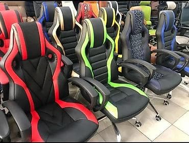 Ofis oturacaqları: Yeni, Təkərli, Qolları tənzimlənir, Dəri — 6