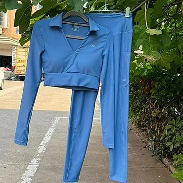 pupa ideal face: Alo qadın idman dəsti – rib-texturalı, elastik və yüngül parça. Dəst — 6