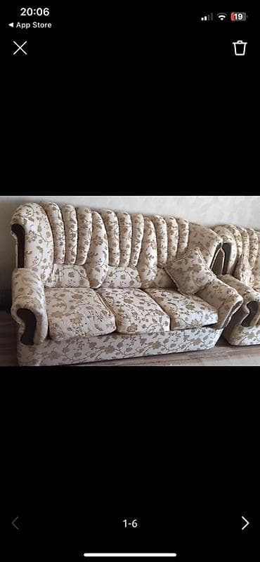 materiallar: Klassik divan, 2 kreslo, Bazasız, Açılmayan — 6
