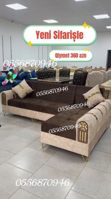 Sifarişlə restoran mebeli: Künc divan, Qonaq otağı üçün, Parça, Bazalı, Açılan — 5