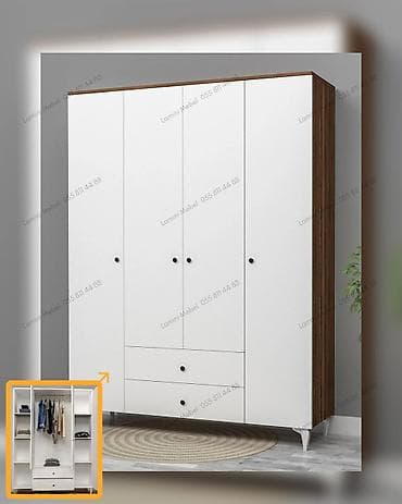 seyf dolab: 4 Qapılı Dolab Standart ölçülü otaqlar üçün ən optimal seçim — 1