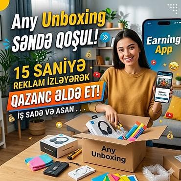 Any Unboxing – mobil tətbiq Xüsusiyyətlər: - 15 saniyəyə reklam — 1