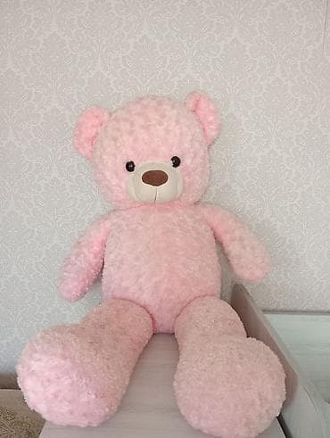 ayi oyuncaq: Böyük ölçülü, yumşaq peluş ayı oyuncağı - Rəng: açıq çəhrayı - — 1