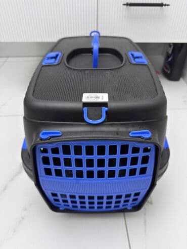 Heyvan daşıma konteyneri - Rəng: qara-göy - Material: möhkəm plastik