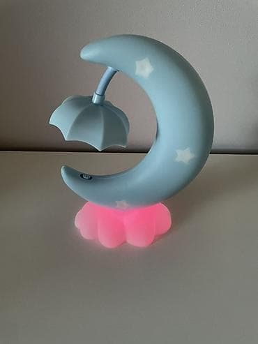 stolüstü işıq: Uşaq otağı üçün dekorativ LED gecə lampası - Dizayn: Ay fiqurlu — 4