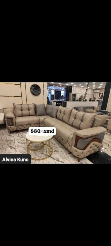 угловые диваны в баку: Угловой диван, Раскладной, Ткань — 12