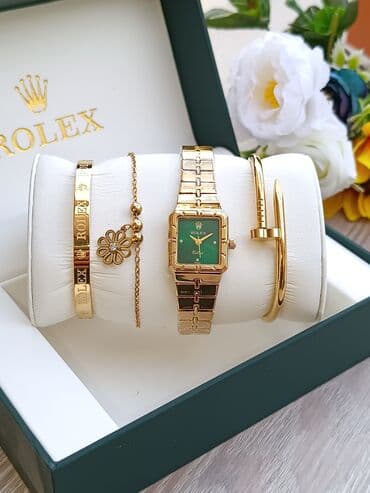 kəpənək darağ: Saat dəsti, rəng - Qızılı — 9