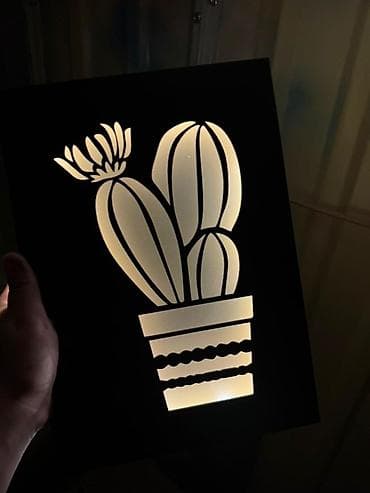 sintepon material: LED işıqlı dekorativ divar panelləri - Dizaynlar: pişik fiqurları — 4