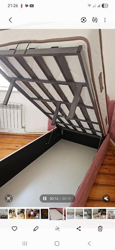 gencede mebel: İşlənmiş, Təknəfərlik çarpayı, Bazalı, Matras ilə, Siyirməsiz — 4