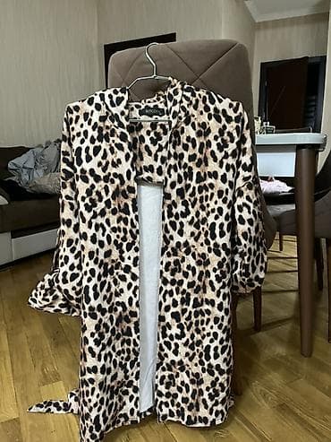baş ortusu: Leopar naxışlı xalat/kimono - Brend: Betcory (etiket üzərində) - — 1