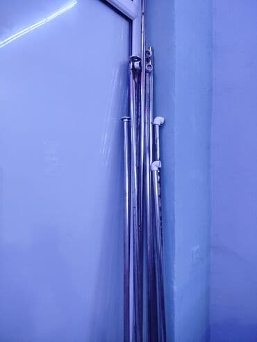 Pərdə və tüllər: Paslanmayan poladdan teleskopik pərdə/qarşısı boruları və asqı — 1