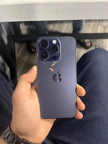 iphone replika: IPhone 14 Pro, 128 GB, Deep Purple, Qırıq — 4