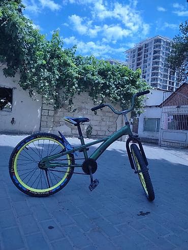 Велосипеды: Uşaq/yeni başlayanlar üçün BMX tipli velosiped - Rəng: tünd yaşıl — 2