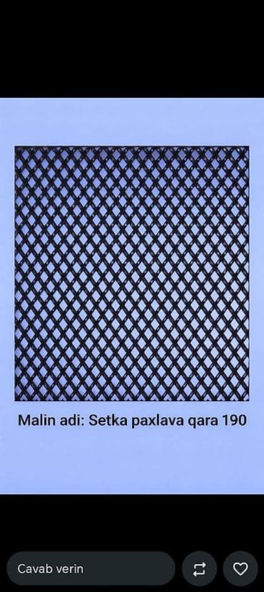 setka cexol: Məhsul: Setka paxlava qara 190 - Rəng: qara - Naxış: paxlava — 1