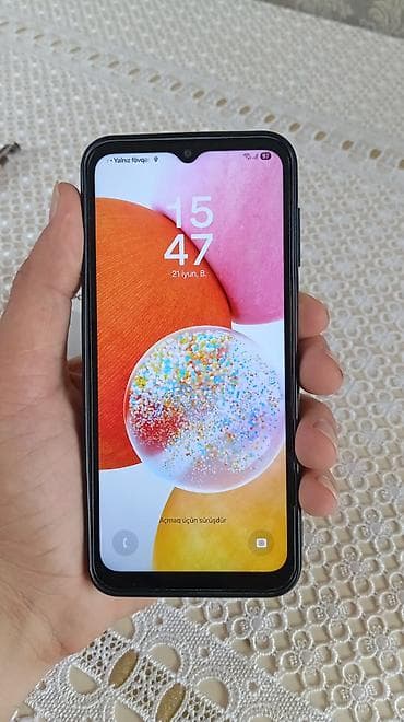 Samsung Galaxy A14, 64 GB, rəng - Boz, Sensor, Barmaq izi, İki sim kartlı