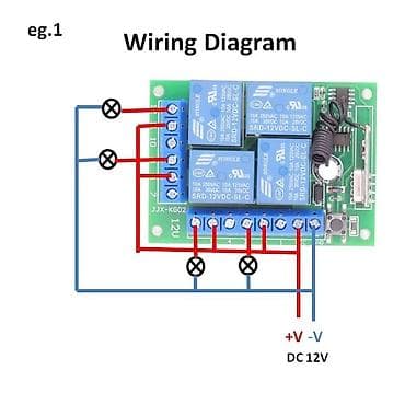 taxda qapl: 433Mhz Universal Simsiz Uzaqdan İdarəetmə AC110V 220V Röle 4CH Modul — 2