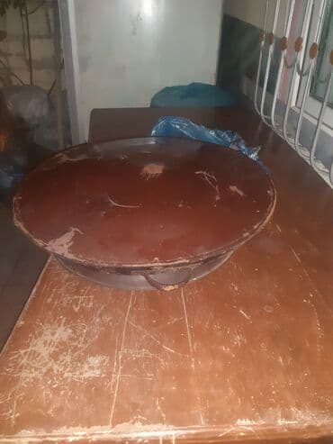 qutab peraşki: Dəmir sac tava – qapaqlı - Material: qalın döymə dəmir evdə işlənib — 2