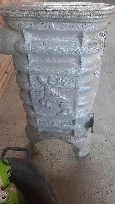 Bağ evi və bağ üçün hərşey: Döküm soba – odun/ kömürlə işləyən, dekorativ relyefli gövdə - — 2