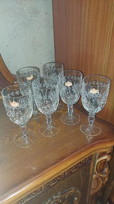Qədəhlər, Xrustal, 6 ədədli dəst