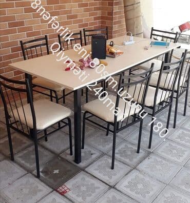 пластиковые столы и стулья бишкек: Mətbəx üçün stol stul desti, kuxna üçün masa və oturacaqlar dəstləri — 8