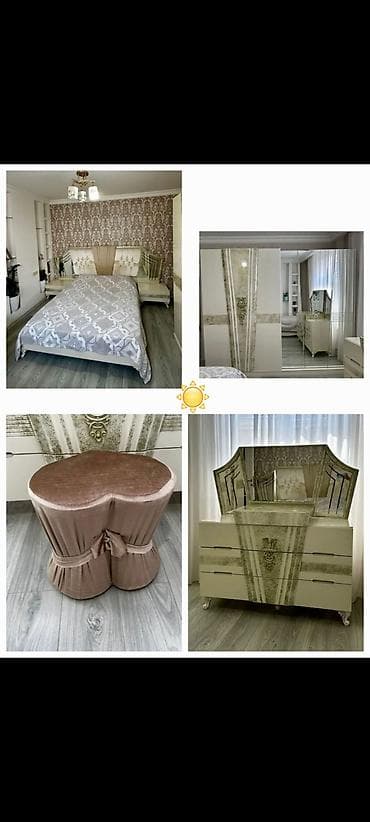 Другая мебель: Двуспальная кровать, Шкаф, Комод, Трюмо, Турция, Б/у — 1