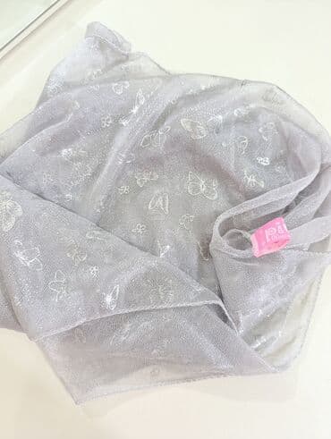 женские красные шарфы: Gümüşü parıltılı şifon şərf - Brend: Pank Accessories (etiket — 2