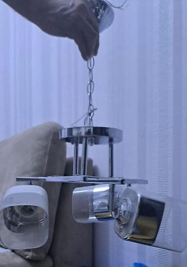 mini projektor: Çılçıraq, 3 lampa, Metal — 1