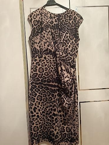 beden kremi: İki qadın geyimi seti 1) Leopard naxışlı midi don - Rəng: bej fon — 1