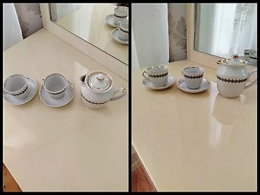 Qəhvə dəsti, rəng - Ağ, Farfor, 2 nəfərlik, Almaniya