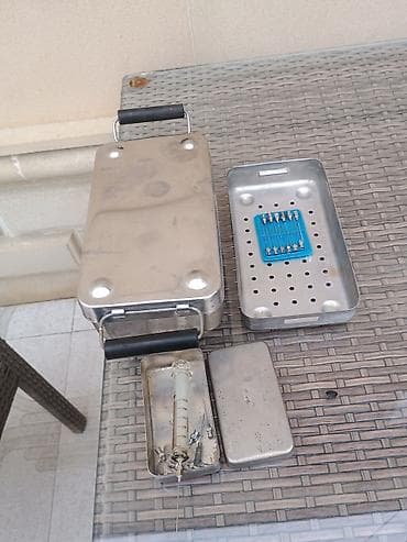 Медицинское оборудование: Paslanmayan poladdan hazırlanmış tibbi sterilizator dəsti Tərkibi: - — 3