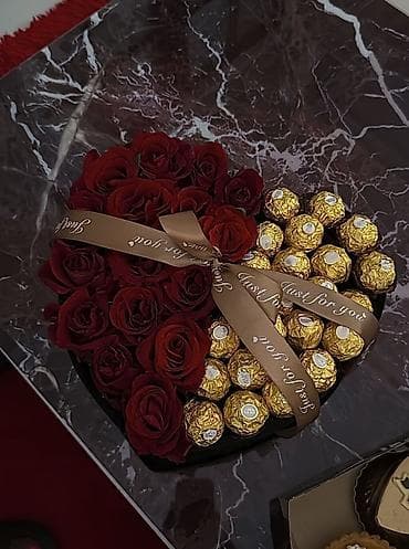 gul buketi: Şirniyyat buketi və şokolad tort kompozisiyaları – fərdi hədiyyə — 7