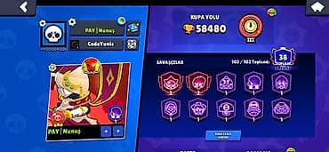 stranger things figur: Brawl Stars hesabı – yüksək səviyyəli kolleksiya - Kupa yolu: 58 480 — 4