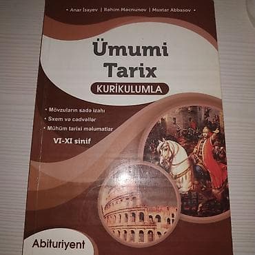 Məhsul: “Ümumi Tarix – Kurikulumla” kitabı - Müəlliflər: Anar İsayev