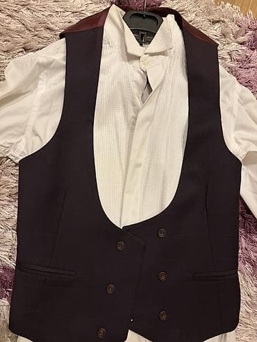 çoban geyimi: Kişi üçlük kostyum dəsti Tek 1 defe geyilib - Rəng: tünd — 3