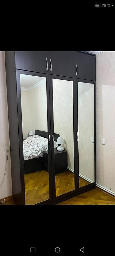 Yataq otağı mebel dəsti - Rəng: tünd qəhvəyi/venge, metal tutacaqlar — 3