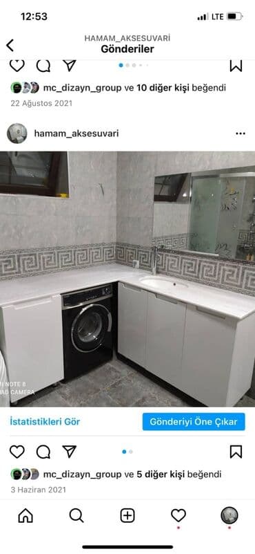 раковина под стиральную машину: Hamam dolablarının mebellerin istehsalı ən uciz qiymətə satlşı Birbaşa — 7