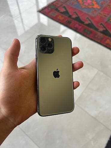 iphone 11 green: IPhone 11 Pro, 64 GB, Matte Midnight Green, Qırıq — 1