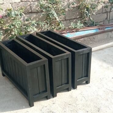 Bitki dərmanları: Taxta dibcəklər dekorativ ağaclar və güllər üçün istənilən ölçüdə və — 2