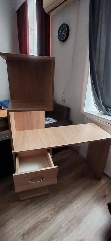 Düz masa, Polkalı, Siyirməli, MDF