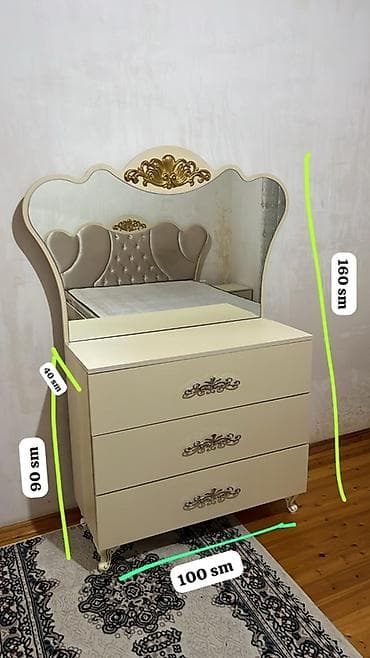 şifonyer dolap: İkinəfərlik çarpayı, Dolab, İşlənmiş — 3