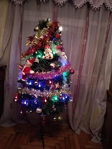 Digər ev dekoru: Salam.Yeni il yolkası.1.5 metrdən yuxaridir.Bütün bəzək əşyaları ilə — 1