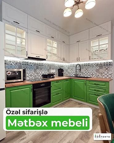 Sifarişlə mətbəx dəsti, Sadə laminat lalafo.az -da Sifarişlə mətbəx dəsti, Sadə laminat