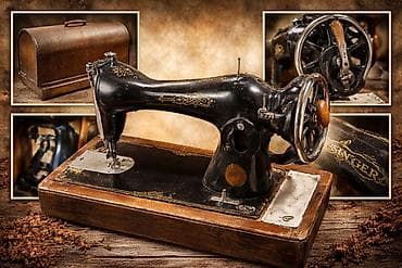 demir masinlar: Qədimi sandıqlı tikiş maşını – klassik mexaniki model Qədimi sandıqlı — 1