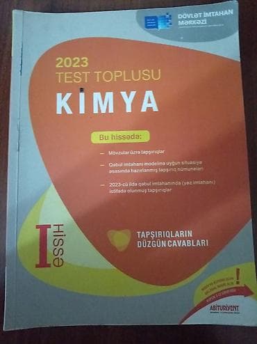 DİM 2023 Kimya Test Toplusu – I hissə Məzmuna dair: - Mövzular üzrə — 1