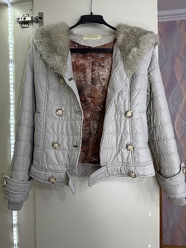 Личные вещи: Qadın qış kurtkası - Rəng: açıq boz - Model: qısa, bel oturan, ikiqat — 4