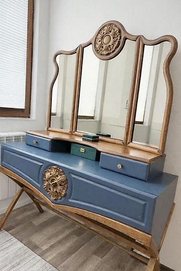 şifonerlər islenmis: İşlənmiş, 6 qapı, Güzgülü, Mavi, Taxta, Açılan, Düz dolab — 9