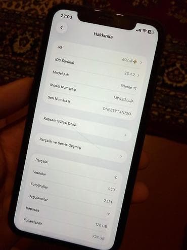 iphone pro max: IPhone 11, 128 GB, Qara, Face ID — 7